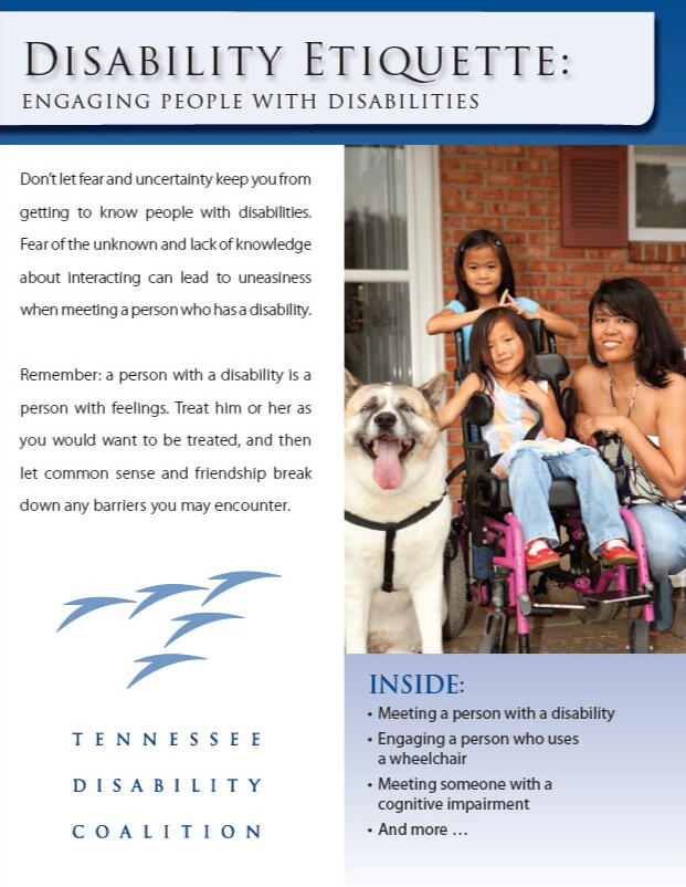 Disability Etiquette publication cover Disability Etiquette publication cover