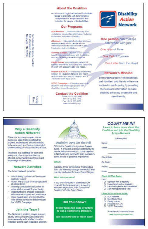 Disability Action Network Tri-fold